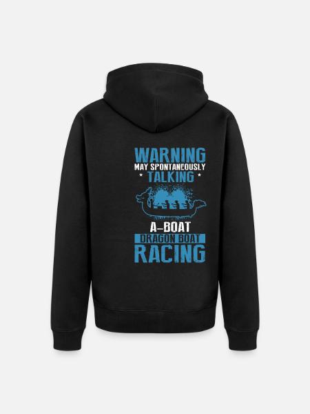 Drachenboot Trainer und Drachenboot - Unisex Premium Bio Zip Hoodie - Schwarz