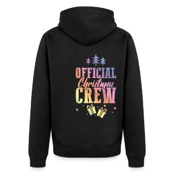 Christmas Crew - Unisex Premium Bio Zip Hoodie - Schwarz - Hinten - Nico (187cm)