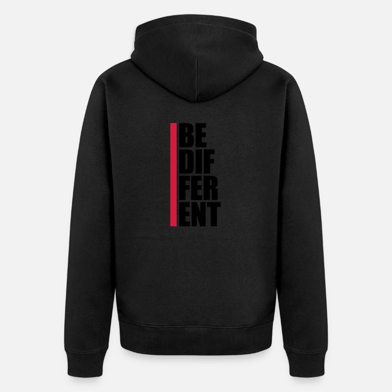 Soyez différent Logo Design - Veste à capuche bio Premium Unisexe - noir