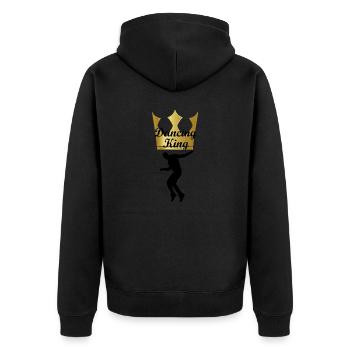 Dancing Dance Music - Unisex Premium Bio Zip Hoodie - Schwarz - Hinten - Nico (187cm)