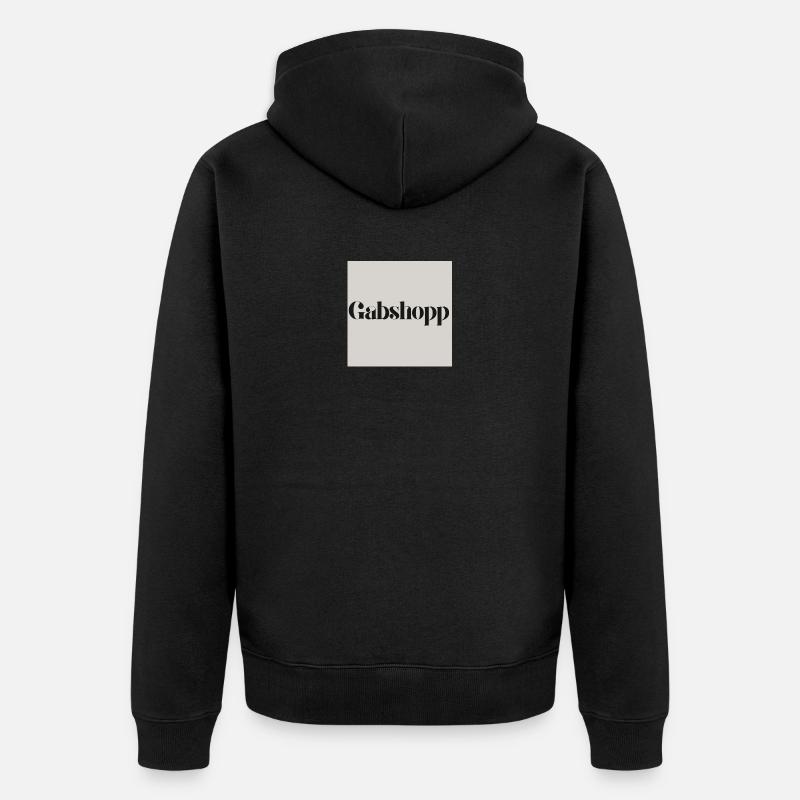 logo - Unisex Premium Organic Zip Hoodie - black