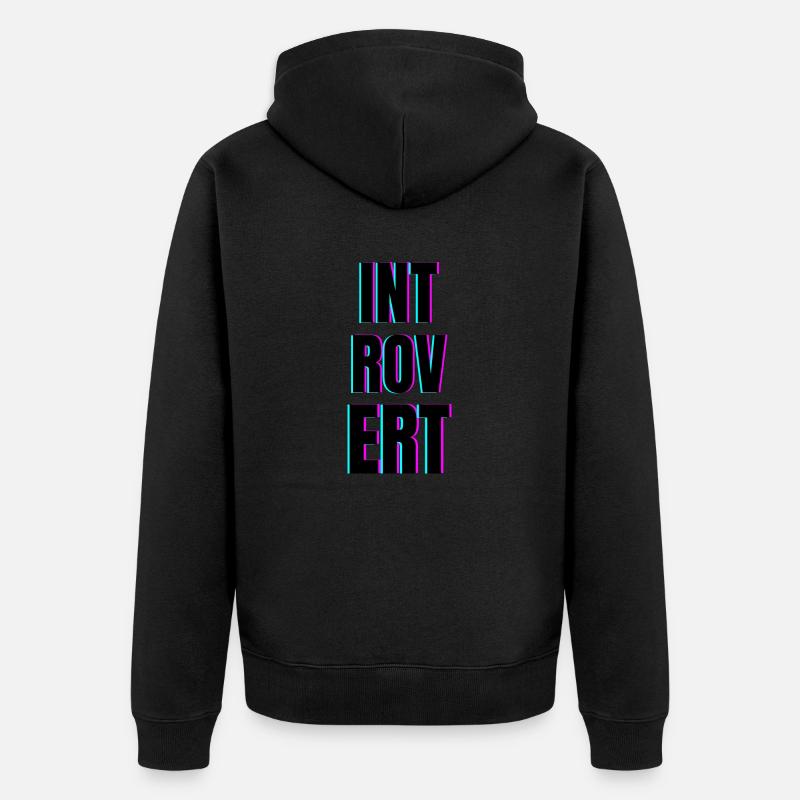 INTROVERT - Veste à capuche bio Premium Unisexe - noir