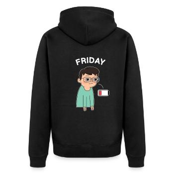 Fil-Am Friday Design pour les fiers Pinoys - Veste à capuche bio Premium Unisexe - noir - Dos - Nico (187cm)