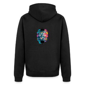Illuminez votre vie - Veste à capuche bio Premium Unisexe - noir - Dos - Nico (187cm)