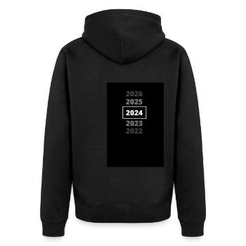 2024 Christmas Last Christmas New Year's Eve Party - Unisex Premium Organic Zip Hoodie - black - Back - Nico (187cm)