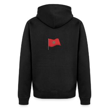 Drapeau du Maroc - Veste à capuche bio Premium Unisexe - noir - Dos - Nico (187cm)