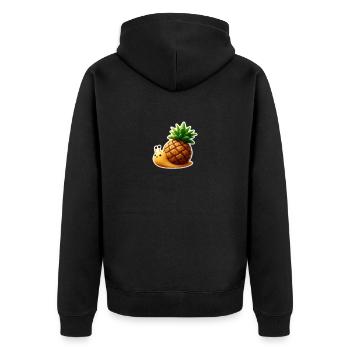 Escargot mignon avec maison d’ananas - Veste à capuche bio Premium Unisexe - noir - Dos - Nico (187cm)