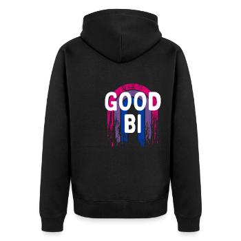 Good Bi Bisexual Pride Month Bi Pride LGBT - Unisex Premium Organic Zip Hoodie - black - Back - Nico (187cm)