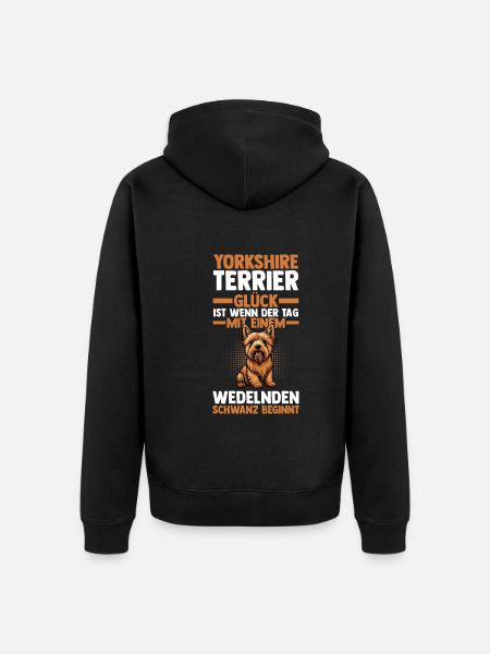 Dog Yorkshire Terrier - Unisex Premium Organic Zip Hoodie - black