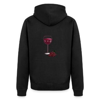 Vin doux - Veste à capuche bio Premium Unisexe - noir - Dos - Nico (187cm)