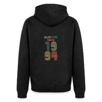30th birthday 1994 - Unisex Premium Organic Zip Hoodie - black - Back - Nico (187cm)