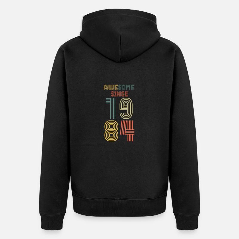 40e anniversaire 1984 - Veste à capuche bio Premium Unisexe - noir