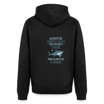 Ocean Animal Funny Cadeau Requin animal de mer - Veste à capuche bio Premium Unisexe - noir - Dos - Nico (187cm)