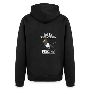 Pigeonnier pigeonnier pigeon pigeon pigeon cadeau - Veste à capuche bio Premium Unisexe - noir - Dos - Nico (187cm)