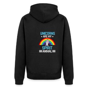 Magical Mythical Creature Gift Funny Unicorn - Veste à capuche bio Premium Unisexe - noir - Dos - Nico (187cm)