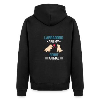 Dog Owner Dogs Gift Funny Labrador - Veste à capuche bio Premium Unisexe - noir - Dos - Nico (187cm)