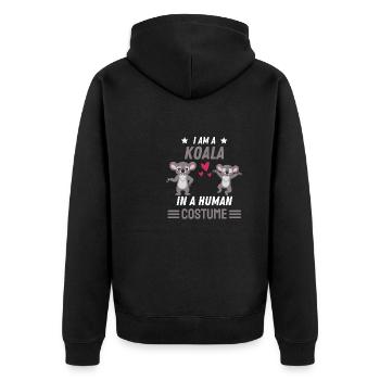 Australie Zoo Animal Costume Cadeau Koala drôle - Veste à capuche bio Premium Unisexe - noir - Dos - Nico (187cm)