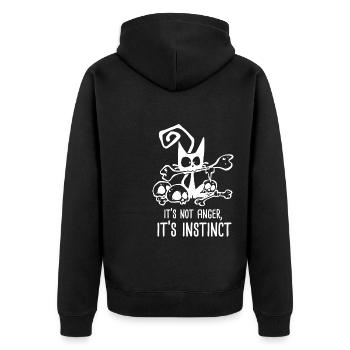 INSTINCT Funny Role Playing Cat RPG - Veste à capuche bio Premium Unisexe - noir - Dos - Nico (187cm)