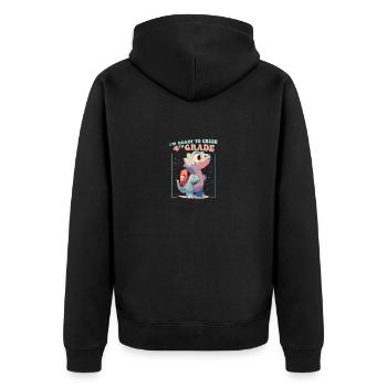 Rawr T Rex Dinosaur Kids - Je suis prêt à écraser 4ème - Veste à capuche bio Premium Unisexe - noir - Dos - Nico (187cm)