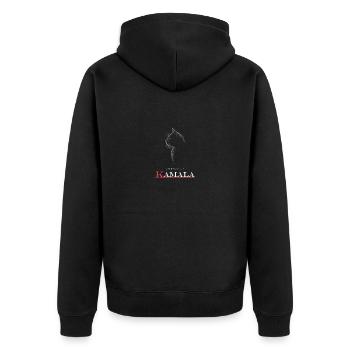 Childless Cat Ladies for Kamala - Harris - Unisex Premium Organic Zip Hoodie - black - Back - Nico (187cm)
