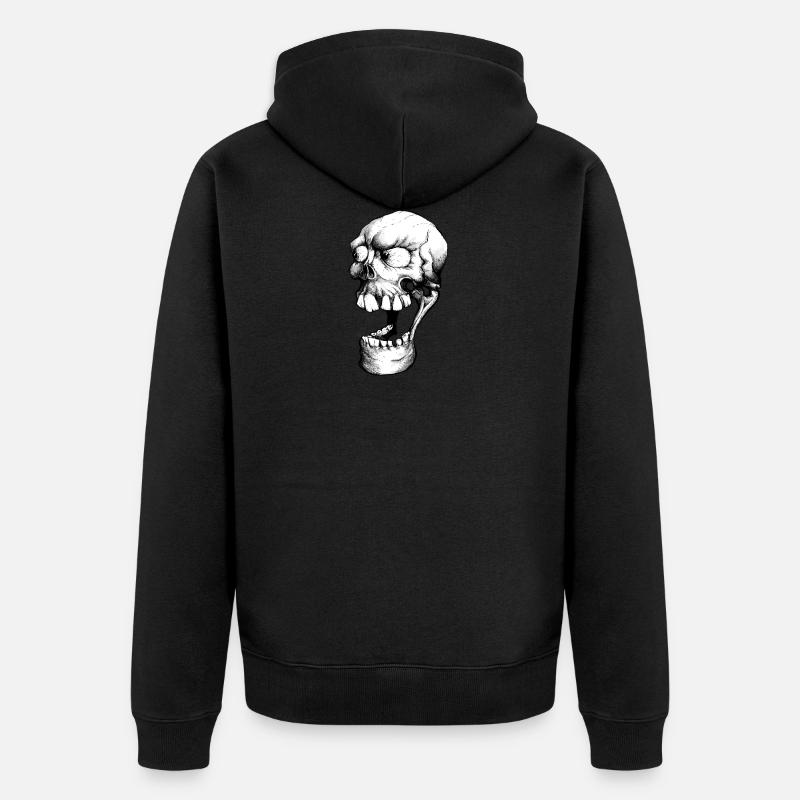 Smiley Skull - Veste à capuche bio Premium Unisexe - noir