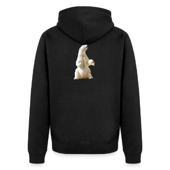 polar bear eisbaer nordpol north pole alaska6 - Unisex Premium Bio Zip Hoodie - Schwarz - Hinten - Nico (187cm)