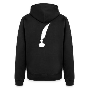 Stylo dans l'encrier - Veste à capuche bio Premium Unisexe - noir - Dos - Nico (187cm)