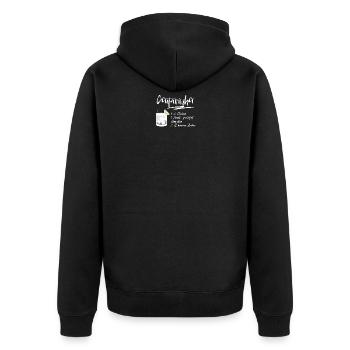 caipirinha | Cocktail Longdrink Barkeeper bar - Unisex Premium Bio Zip Hoodie - Schwarz - Hinten - Nico (187cm)