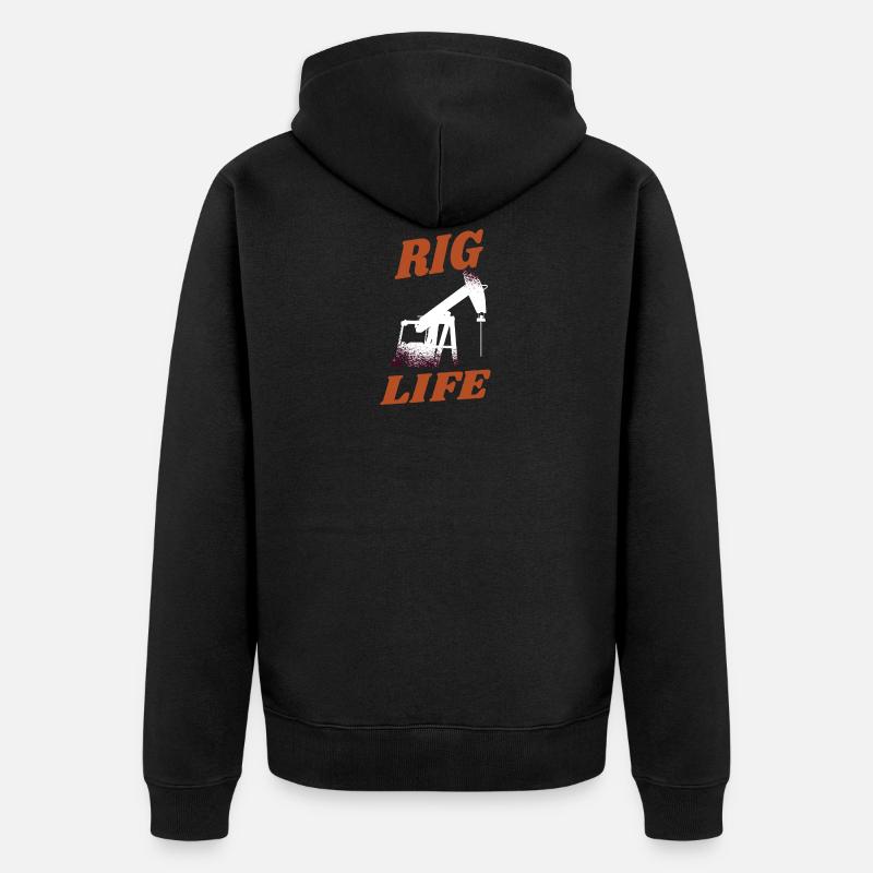 OILFIELD : Rig life - Veste à capuche bio Premium Unisexe - noir