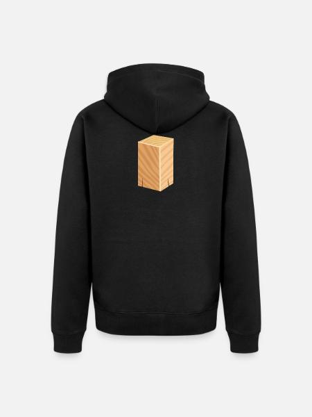 Bloc de bois fraisé - Veste à capuche bio Premium Unisexe - noir