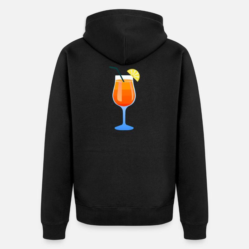 cocktail verre alcool apero - Veste à capuche bio Premium Unisexe - noir