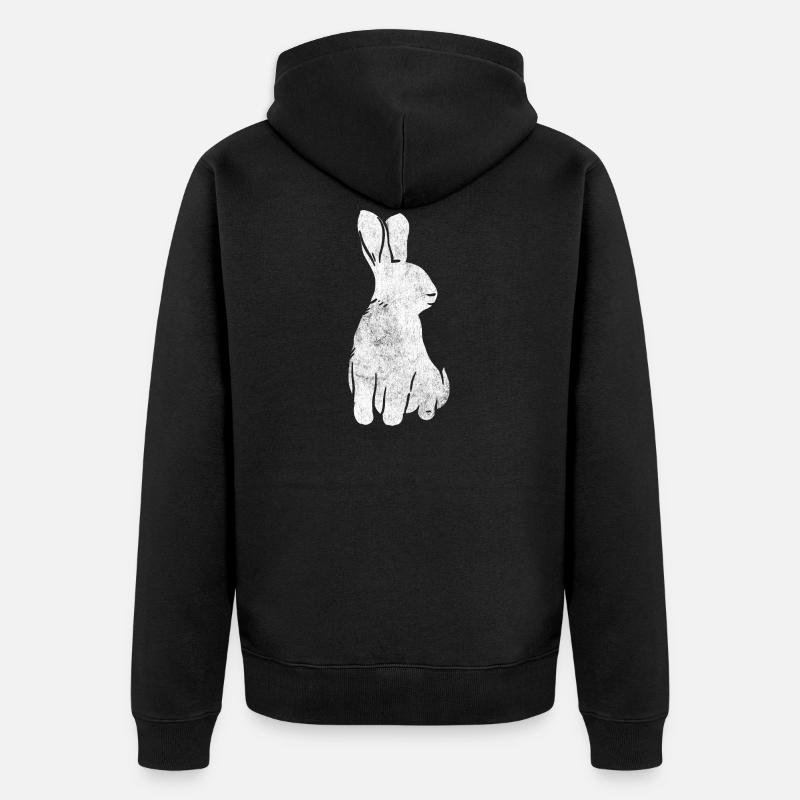 Lapin lapin lapin - Veste à capuche bio Premium Unisexe - noir