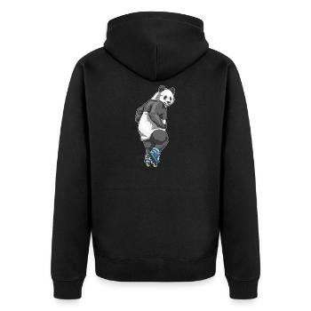 Patins en ligne Panda Patins en ligne - Veste à capuche bio Premium Unisexe - noir - Dos - Nico (187cm)