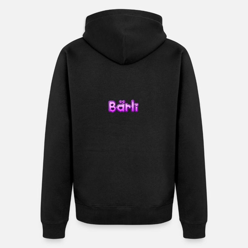 Text Bärli - Unisex Premium Bio Zip Hoodie - Schwarz