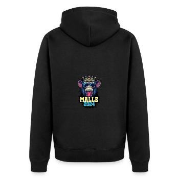 Malle 2024 Singe - Veste à capuche bio Premium Unisexe - noir - Dos - Nico (187cm)