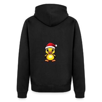 Canard Noël Mignon - Veste à capuche bio Premium Unisexe - noir - Dos - Nico (187cm)