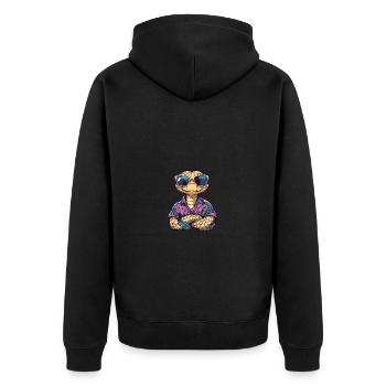 Snake Cobra Comic Holiday - Unisex Premium Organic Zip Hoodie - black - Back - Nico (187cm)