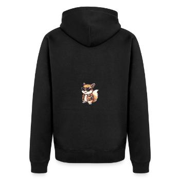 Squirrel Comic Holiday - Veste à capuche bio Premium Unisexe - noir - Dos - Nico (187cm)