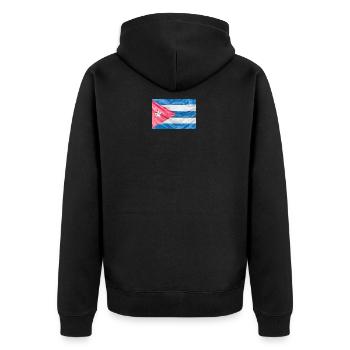 Cuba Collection 'by nikkkooo - Unisex Premium Organic Zip Hoodie - black - Back - Nico (187cm)
