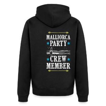 Majorque Party Crew - Veste à capuche bio Premium Unisexe - noir - Dos - Nico (187cm)