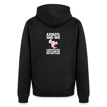 Axolotl - Veste à capuche bio Premium Unisexe - noir - Dos - Nico (187cm)