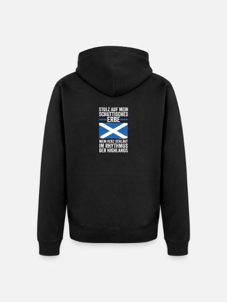 Scots Scottish Scotland - Unisex Premium Organic Zip Hoodie - black