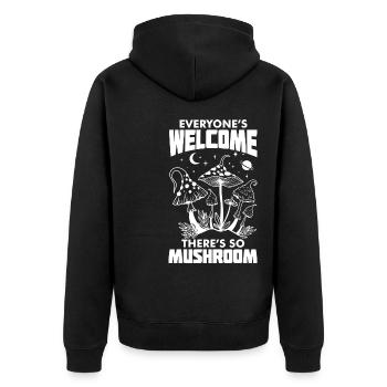 Cueilleurs de champignons et amis champignons - Veste à capuche bio Premium Unisexe - noir - Dos - Nico (187cm)