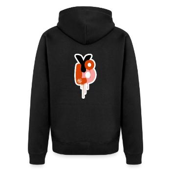 Yolo you only live once - Graffiti Styles - Unisex Premium Bio Zip Hoodie - Schwarz - Hinten - Nico (187cm)
