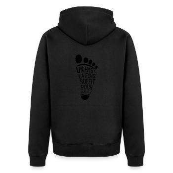 Un pas à la fois suffit pour avancer - Veste à capuche bio Premium Unisexe - noir - Dos - Nico (187cm)
