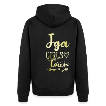 Jga Junggesellinnen Girls Tour - Unisex Premium Bio Zip Hoodie - Schwarz - Hinten - Nico (187cm)