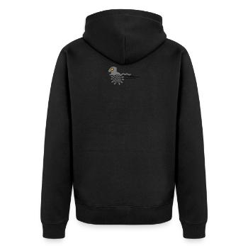 Gerbil / Running Gerbil (3c) - Unisex Premium Organic Zip Hoodie - black - Back - Nico (187cm)