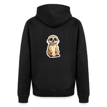 Suricate Illustration Mignonne - Veste à capuche bio Premium Unisexe - noir - Dos - Nico (187cm)