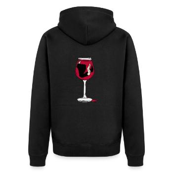 TOMBER DANS LE VIN - Veste à capuche bio Premium Unisexe - noir - Dos - Nico (187cm)