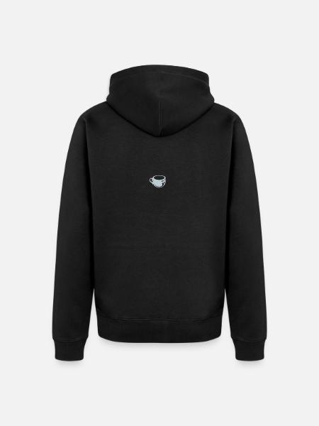 Coffee - Unisex Premium Organic Zip Hoodie - black